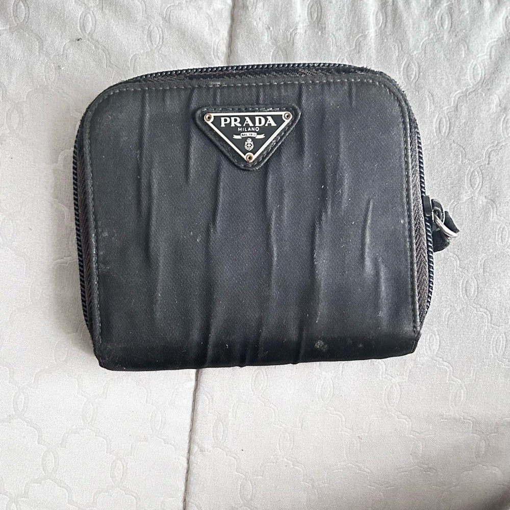 Prada Black Quilted Wallet